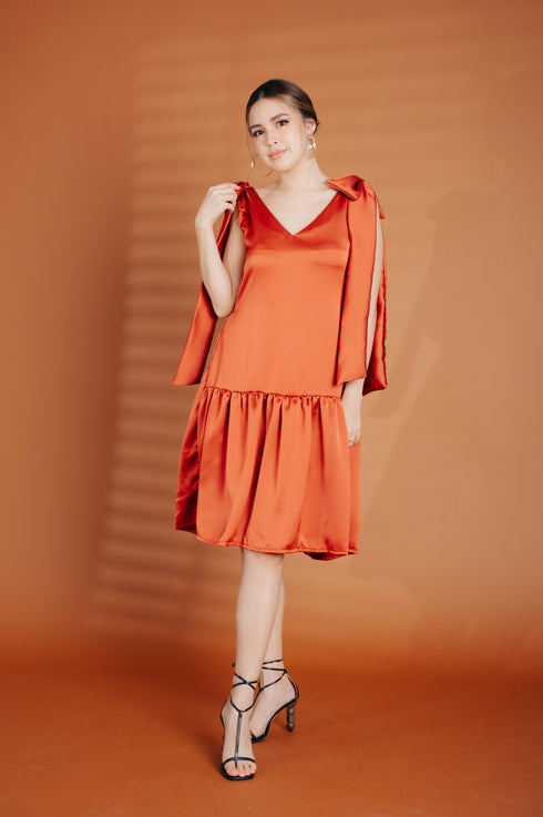 Alhambra x GS: The Coco Midi Dress in Terracotta